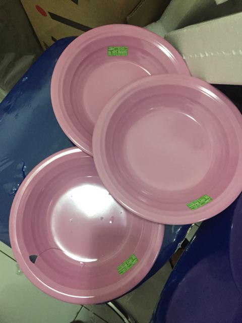Set Makan Melamin Lilac Piring Mangkok Gelas Ungu Muda Pastel Shabby Chic