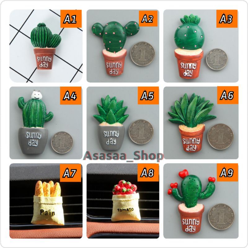 car diffuser kaktus clip air freshener purifier essential oil aromaterapi-1