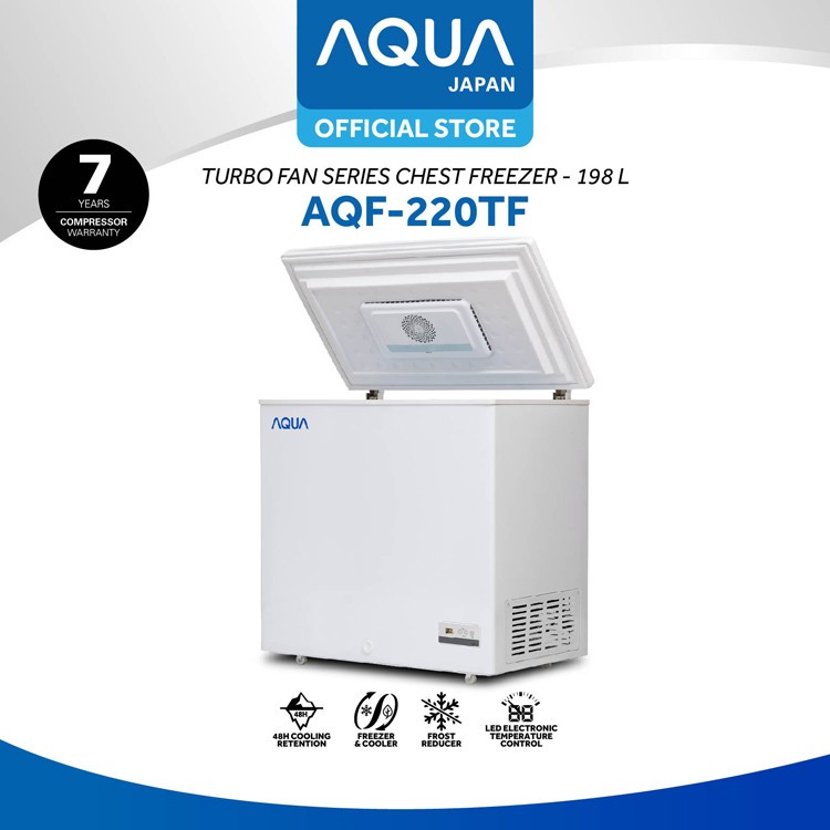 Chest Freezer AQUA 203 Liter AQF-220TF / Freezer Box AQUA AQF220TF