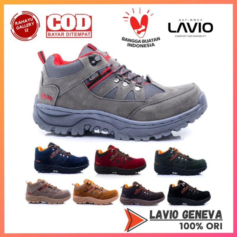 Sepatu Safety Pria Ujung Besi Kerja Proyek Original Lavio Geneva Septi Lapangan