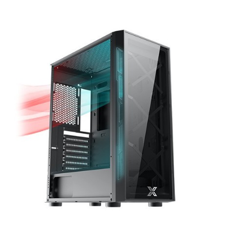 Xagatek CoolBox ATX Tempered Glass + 4Pcs ARGB Fan