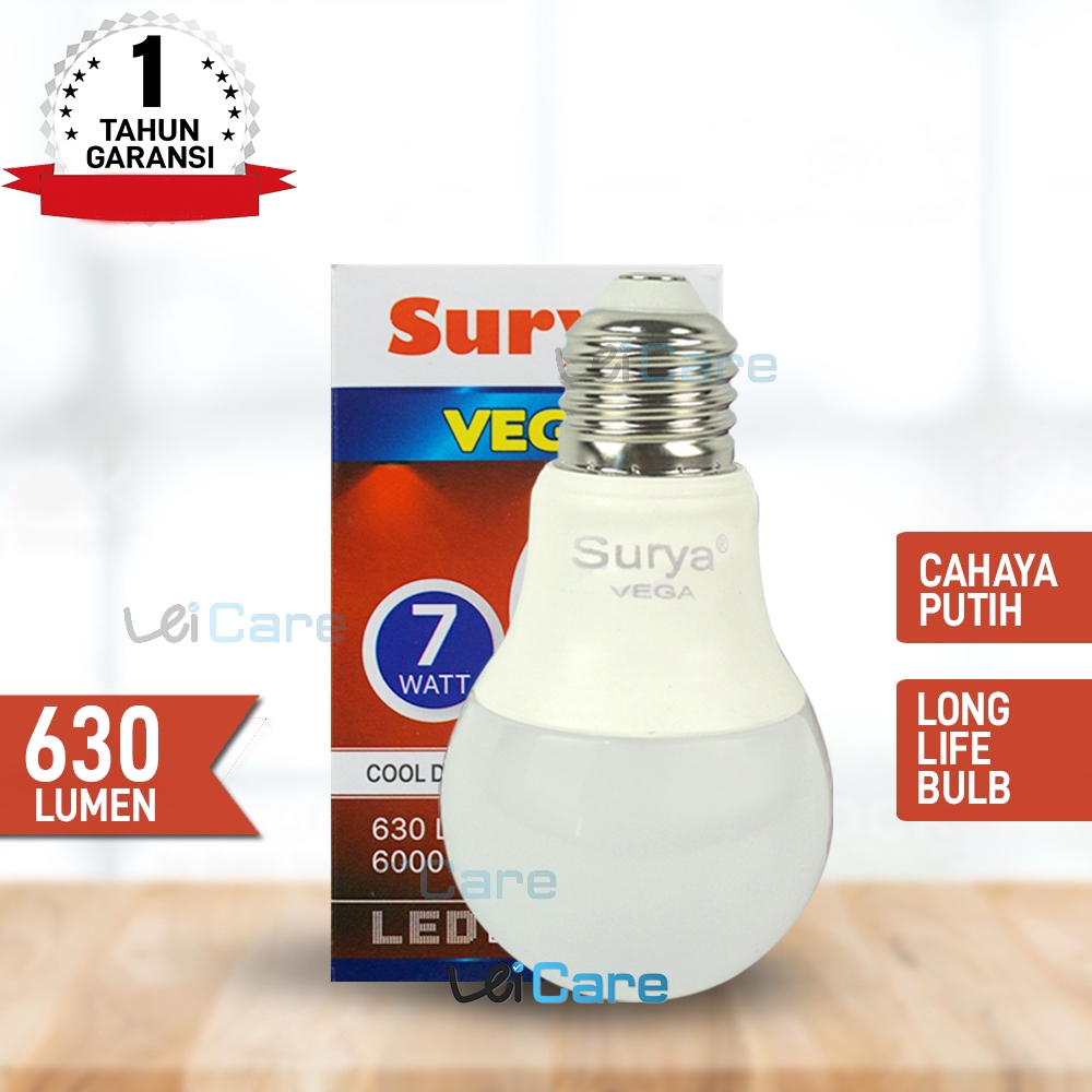 Jual Surya Lampu Bohlam LED Buld VEGA 7 Watt ORIGINAL SNI Resmi Hemat