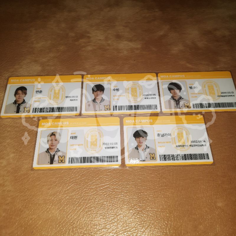 txt id card moa campus ot5 set