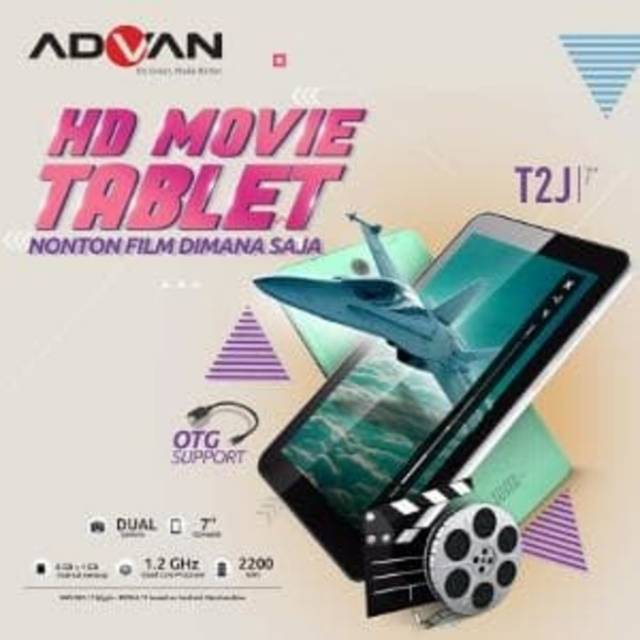 ADVAN T2J  7" INCH/RAM 1GB/TABLET WIFI ONLY