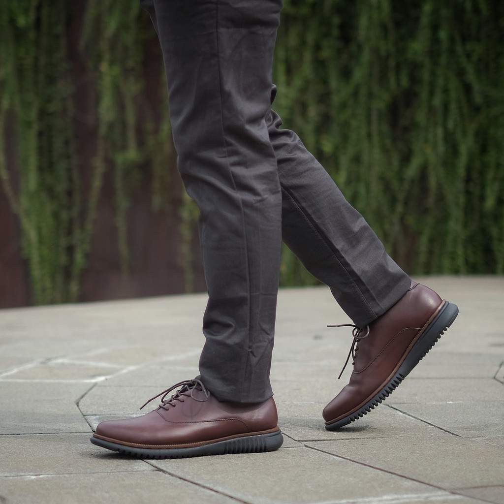 LONDON 2.0 BROWN - Sepatu Pantofel Pria Kulit Asli Formal Kasual Kerja Kuliah Oxford - Pantopel Pria