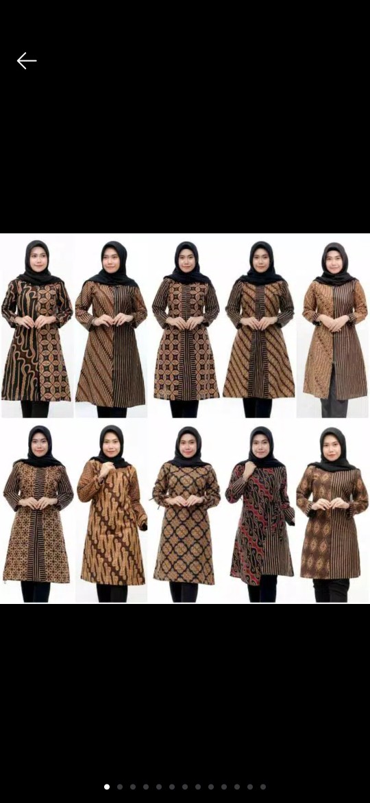 Terlaris Serut Genes Jelita Tunic Navbor Yelbor Whitbor Creambor Tunik Batik Modern