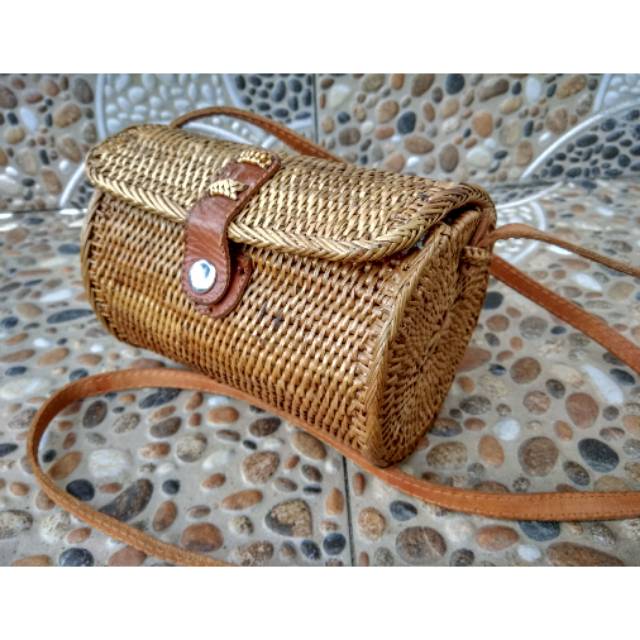Tas Rotan Atta Bag Bali Murah Mini Kendang