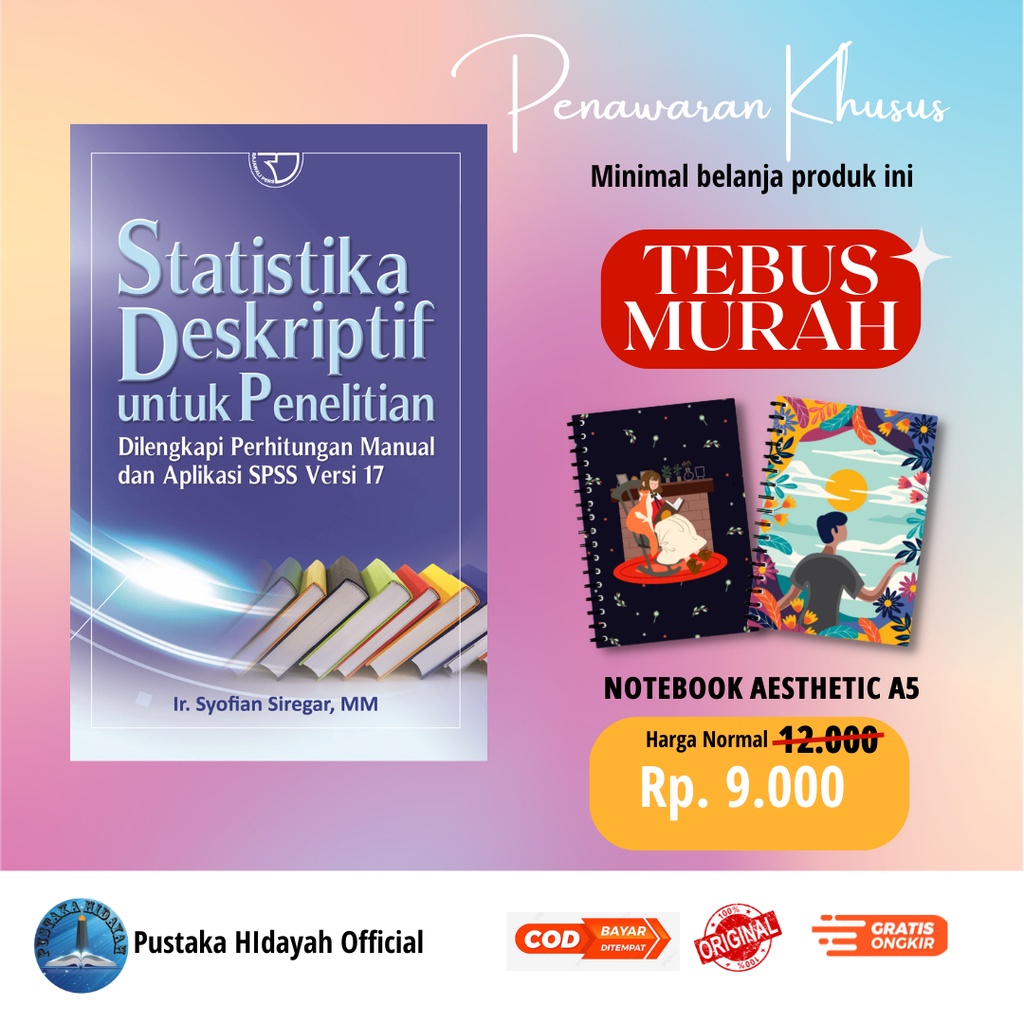 Jual Buku Statistika Deskriptif Untuk Penelitian - Ir. Sofian Siregar