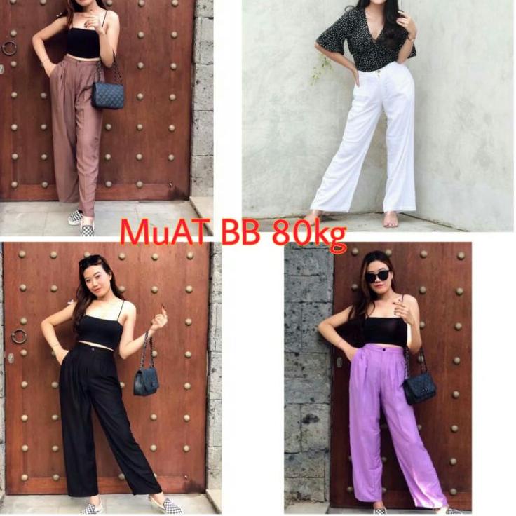 CELANA KULOT HW HIGHWAIST KANCING RESLETING KATUN PREMIUM - SDK.02Jl22ᴶ