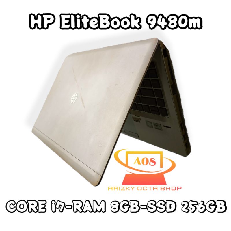 LAPTOP HP EliteBook 9480m Gen 4 Core I7 ram 8GB SSD 256GB SLIM Ultrabook Murah abis