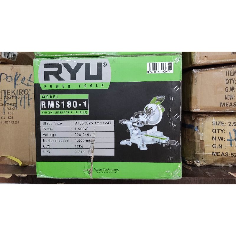 Ryu Miter Saw 7 Inch SLIDING RMS180-1 Mitre RMS 180 - 1 Mesin Potong mitter saw ORIGINAL