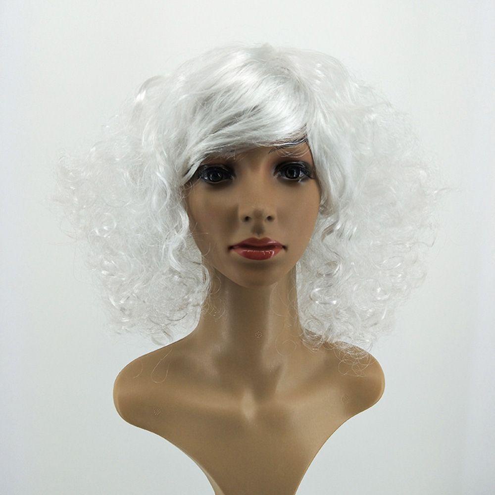 R-flower Santa Wig Masquerade Rambut Pendek Full Wig Rambut Palsu Jenggot