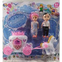 LO 26 - Mainan kereta kuda Kerajaan princess Boneka pasang LO26