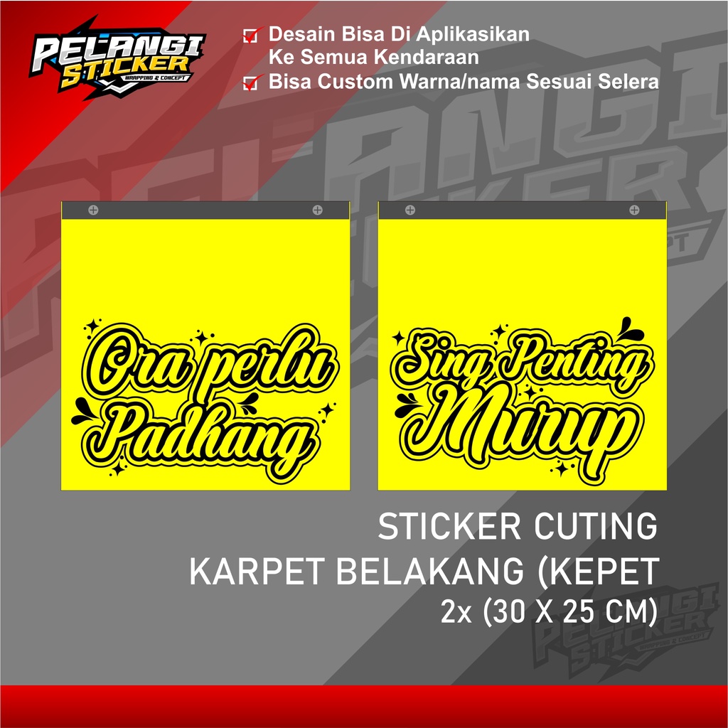 Stiker Karpet Belakang Truk Stiker Kepet Karpet Belakang Stiker Variasi Truck 3 truk 60x25cm printin