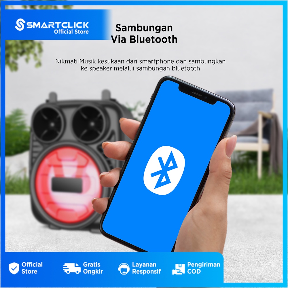Speaker Portable Bluetooth LED 3 Inches Mobile Phone With Mic-2