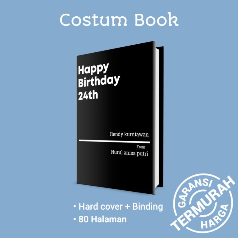 (Hardcover) Gift costum Book anniversary book / Birthday Book