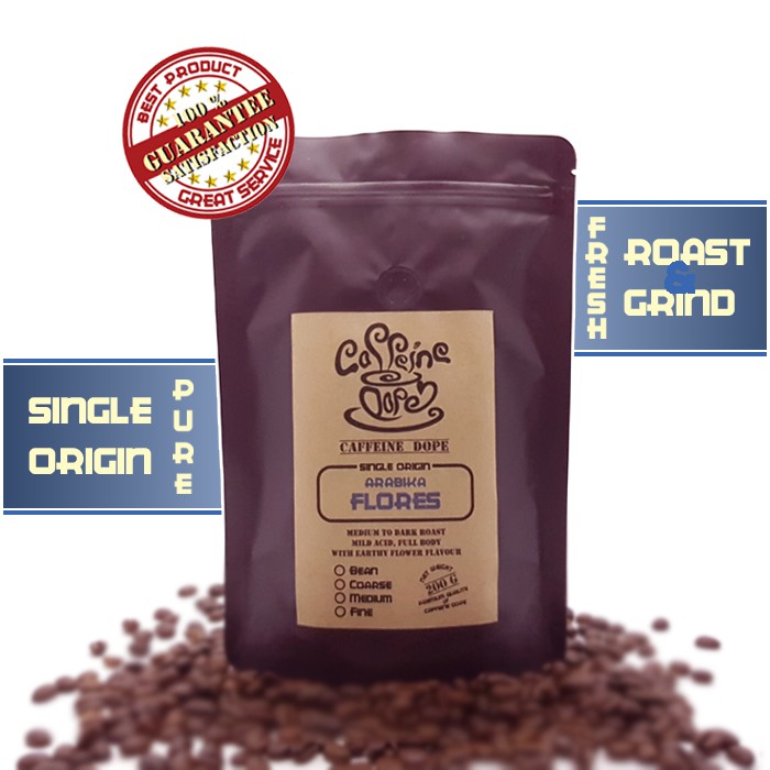 

Kopi Arabika Flores 200 Gr Single Origin - Bean/Biji & Ground/Bubuk