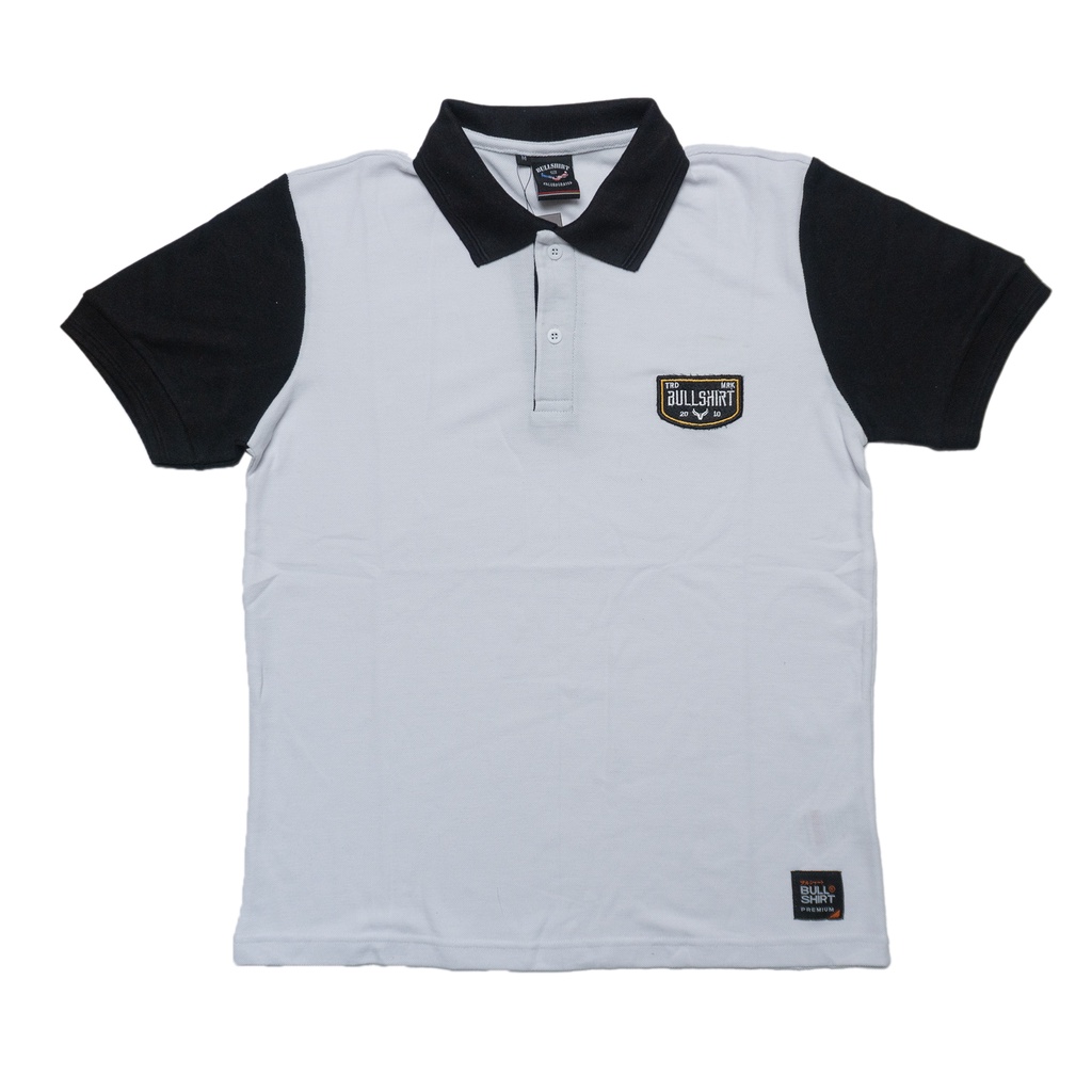 BULLSHIRT Kaos Polo Kerah Pria Distro Original Premium Lacoste Polo Shirt Hitam Putih