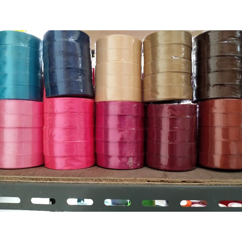 GROSIR Pita Satin 2cm Per Slop / 5 Roll