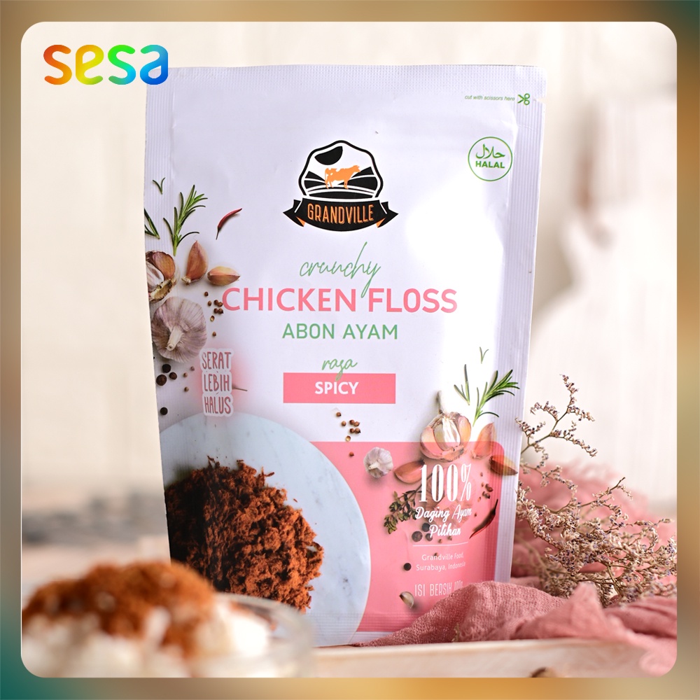 

GRANDVILLE Abon Ayam Spicy 100gr - Snack Cemilan Makanan Anak