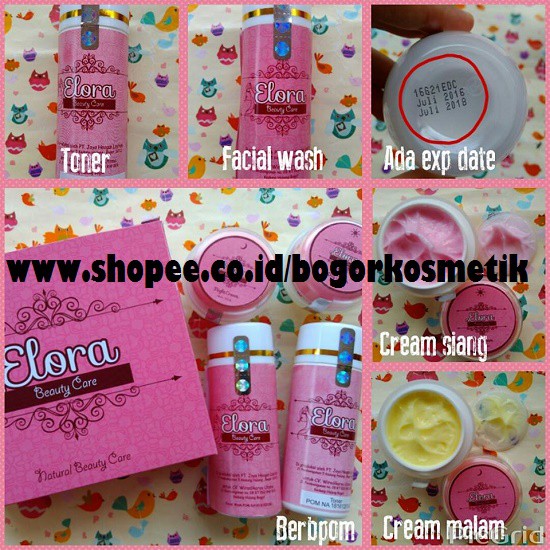 PEMUTIH WAJAH / ELORA BEAUTY ORGANIC CREAM ORIGINAL / CREAM PENCERAH WAJAH AMAN / CREAM PEMUTIH AMAN