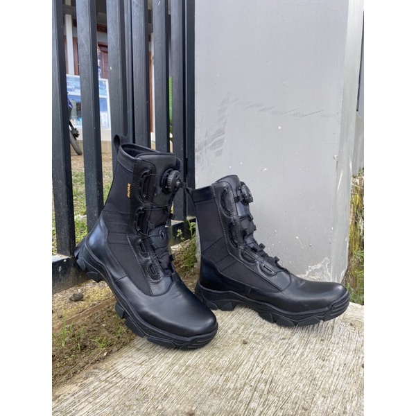 SEPATU PDL BROTRHER MAMBA POLRI KULIT ASLI TALI PUTAR