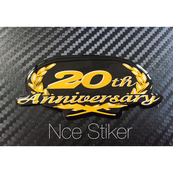 STIKER TIMBUL EMBLEM YAMAHA ANIVERSARY RX KING 20 TAHUN