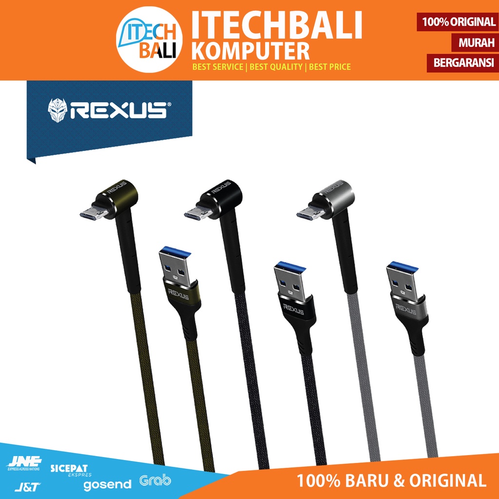 USB DATA CABLE REXUS CB161M 2.4A 2M Original | ITECHBALI