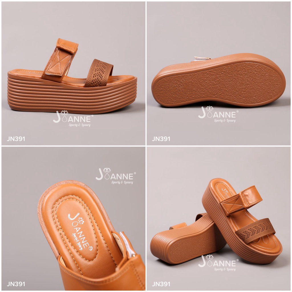 JOANNE Wedges Sandals Double Straps #JN391 ORIGINAL