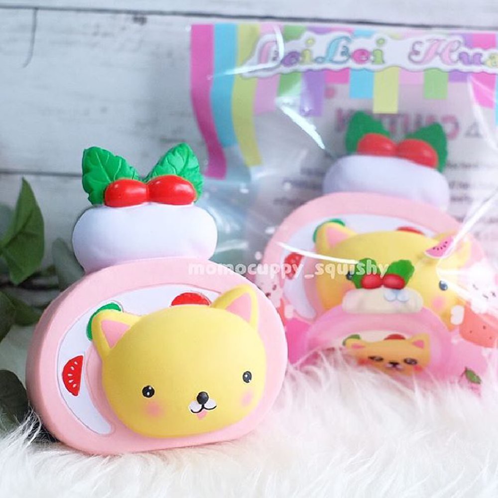 cake roll Squishy Licensed by Lei Lei Squishy Kue Potong Beruang Limited