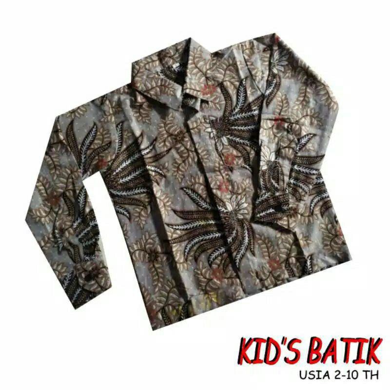 Baju batik anak laki-laki lengan panjang bisa buat sekolah hari batik