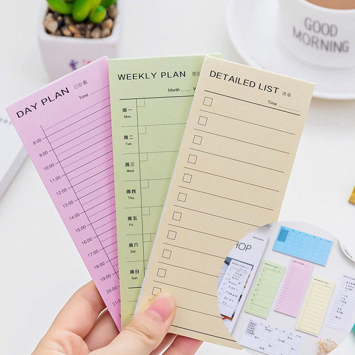 Sticky Notesmemoagenda Harianmingguanmingguanbulanan Desain Kartun Lucu Imut Multi Warna