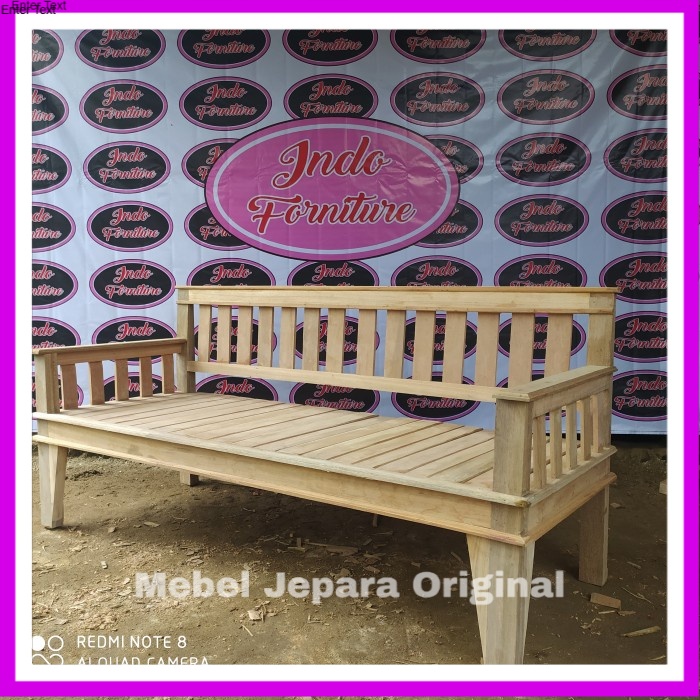 kursi teras kursi santai kursi panjang bangku antik kayu bengkirai Murah Original