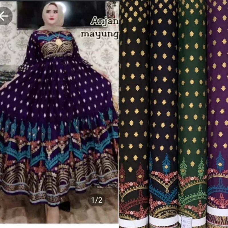 gamis india arabian turkey baju arab muslim syari pakaian dress wanita ahan rayon prada jumbo ld 115