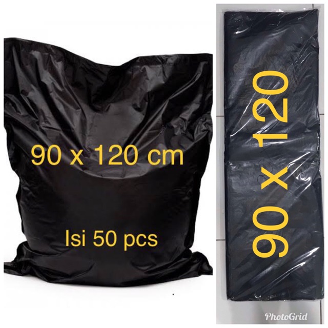 Jual Kresek Kantong Plastik Sampah Hitam Tebal Besar 90 X 120 Trash Bag Garbage Bag Jumbo 8414