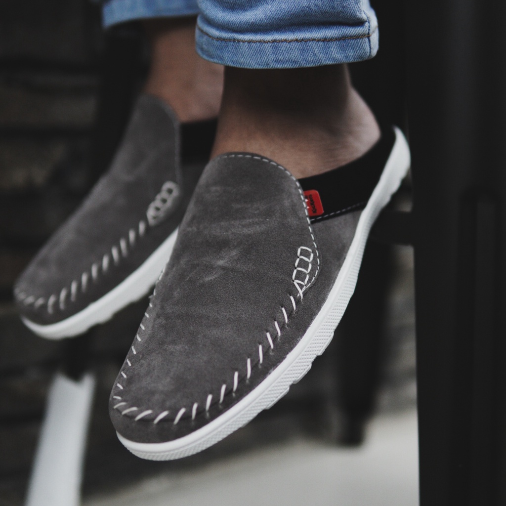 sepatu pria slop murah Kickers STICHING keren slip on casual selop terbaru