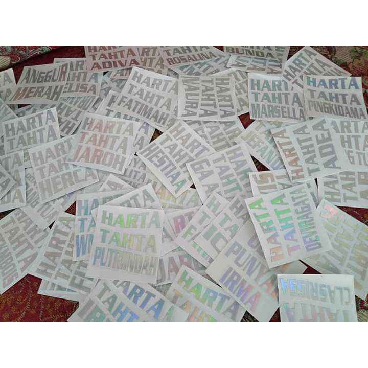 

STICKER HARTA TAHTA CUSTOM HOLOGRAM