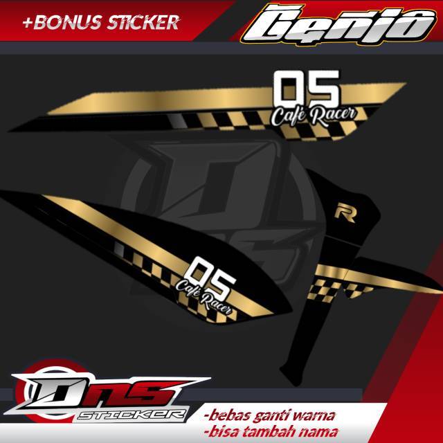 STRIPING GENIO CAFE RACER GOLD