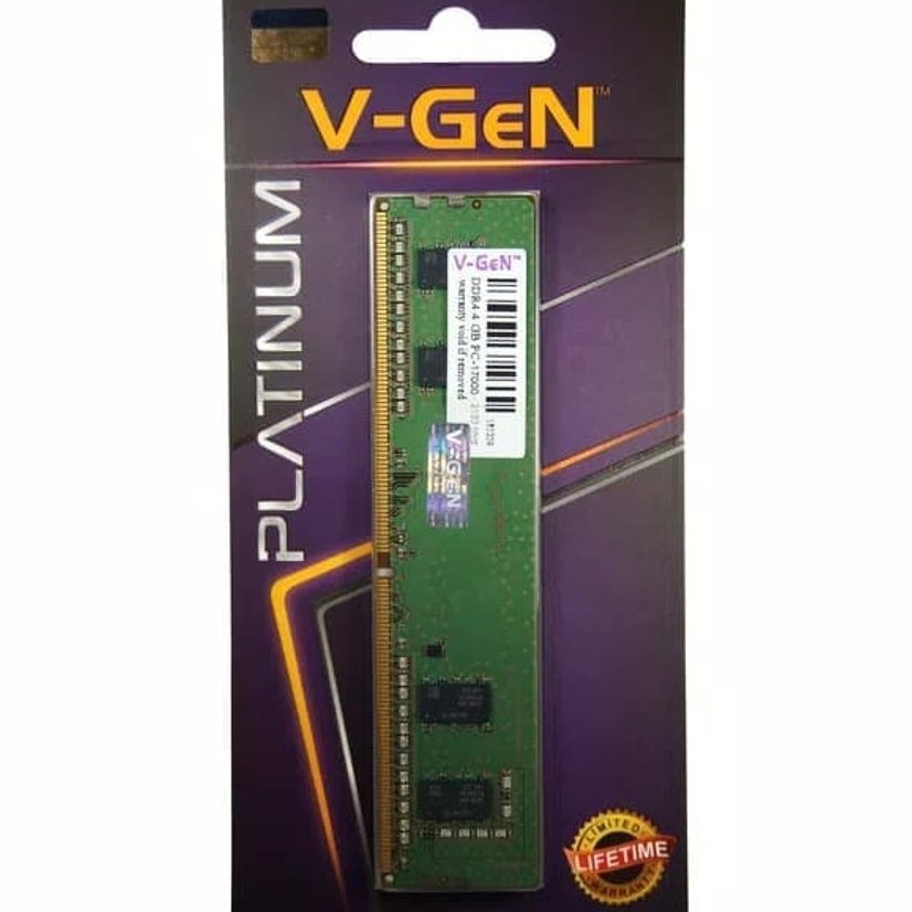 RAM V-GEN DDR4 4GB PC17000 PLATINUM VGEN RAM PC KOMPUTER DESKTOP