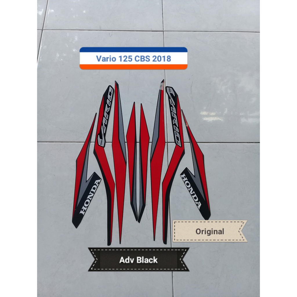 Sticker Striping Lis Motor Vario 125 CBS 2018 Hitam Original