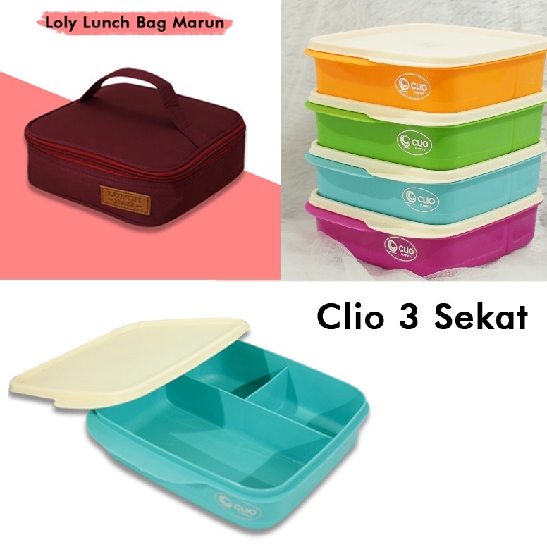 Kotak bekal makanan lunch box Lolly Clio tempat penyimpan makanan