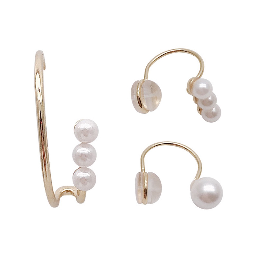 3 Pcs / Set Mutiara Retro Sederhana Earstuds Earclip Korea Fashion Perhiasan Aksesori Baru #261141322