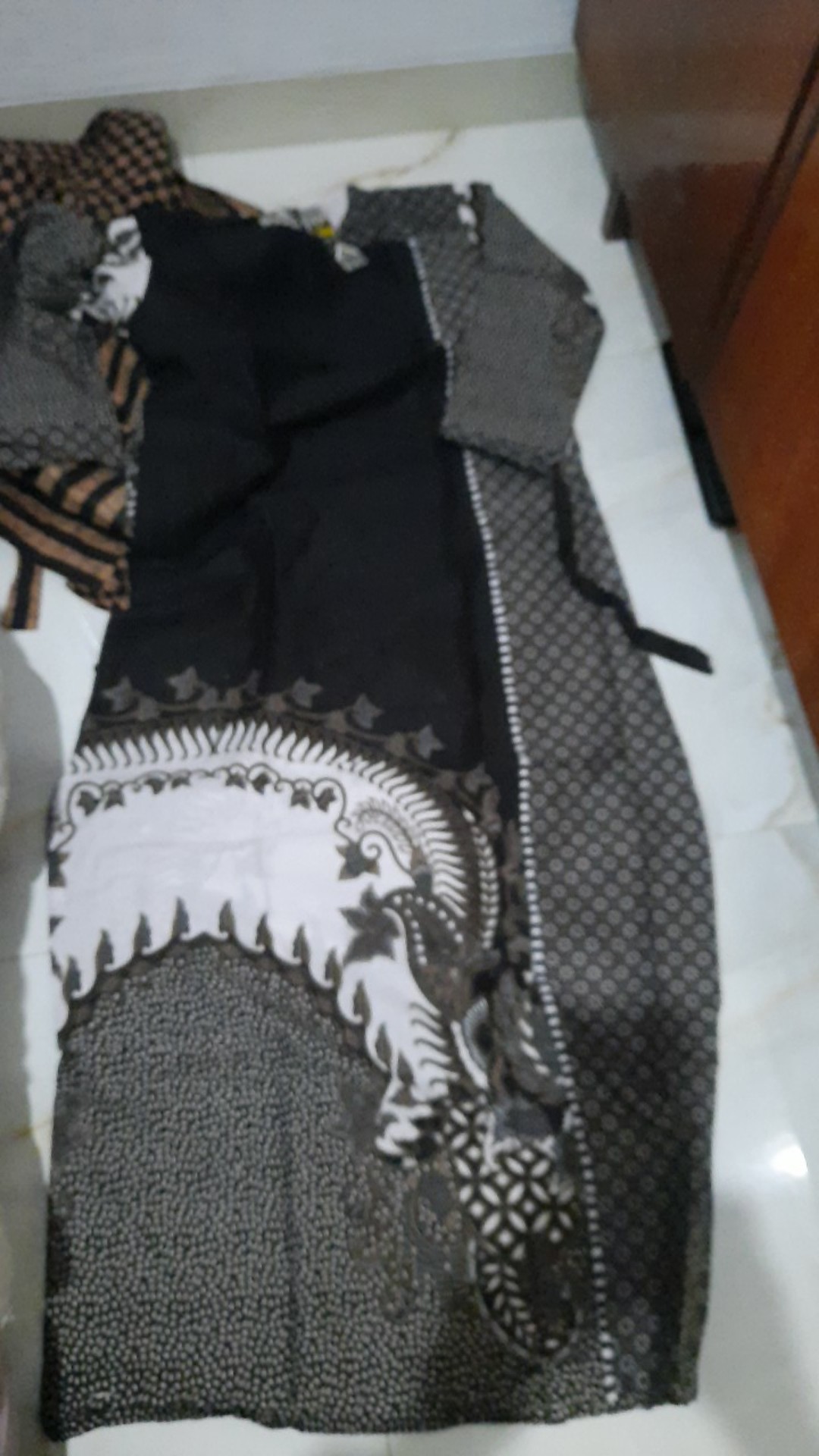 Gamis Batik Kombinasi Baju Muslimah Wanita All Size Bahan Katun Murah Promo