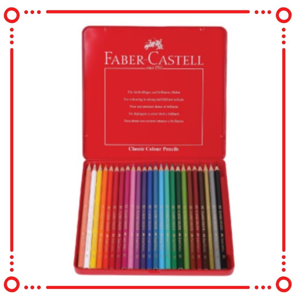 

tyvf Pensil Warna Classic Tin Faber Castell 24