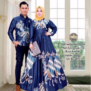 Couple Batik  Gamis  Semisutera Narendra Panjang HQ Shopee  