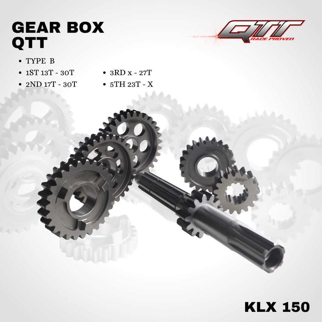 Gear Rasio Gear Box QTT KLX 150 type B