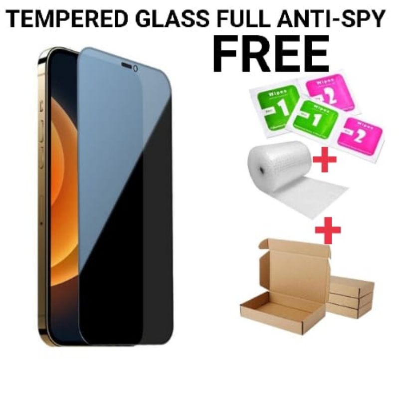 Tempered glass AntiSpy Full VIVO/sfva/Anti Minyak Pelindung Protector Cover Layar Screen Handphone Kamera