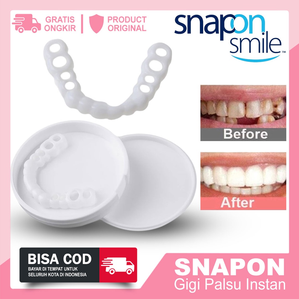 Snap On Smile Original 100%  / Gigi Palsu Instan Atas Bawah / Gigi Palsu Original
