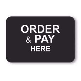 

Order & Pay Here Sign Board acrylik TIMBUL & STIKER CUTING