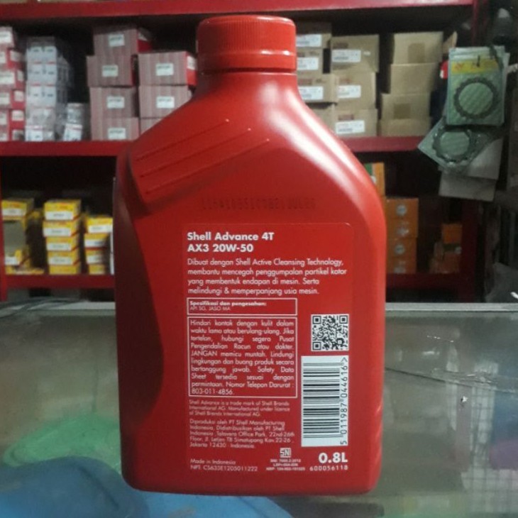 Oli Shell Advance AX3 20W/50 0.8L